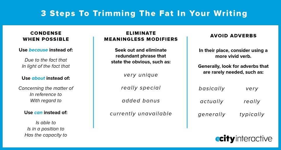 3 Steps to Trimming the Fat in Your Writing
