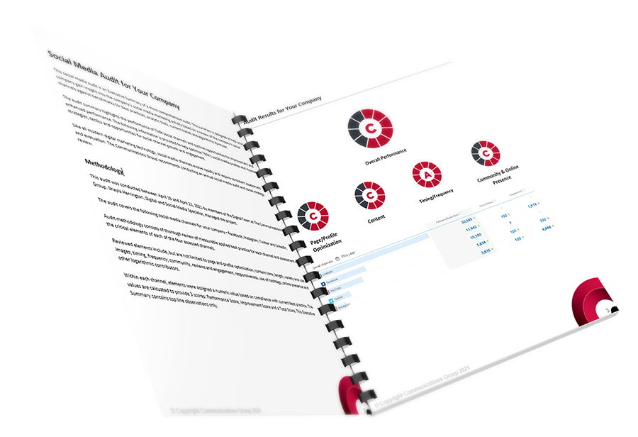 social media audit mockup